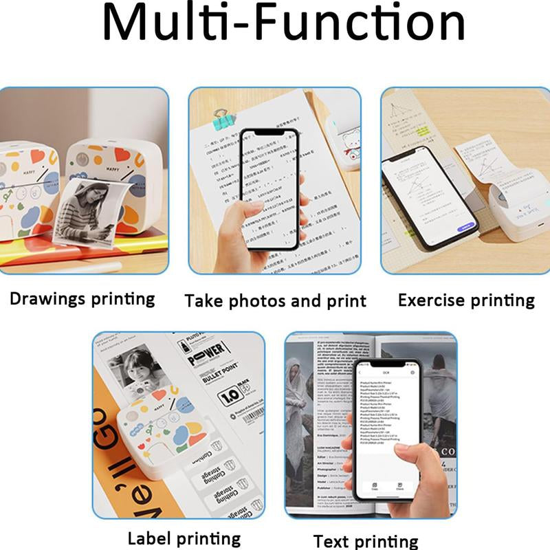 Graffiti New Mini Printer, Photo Printer, Error Sorting Machine, Small Home Portable Printer, Wireless Bluetooth Printer, Complete Accessories