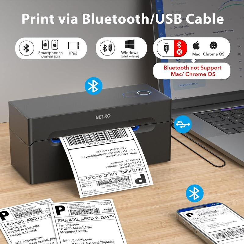 Bluetooth Thermal Shipping Label Printer Portable Printer