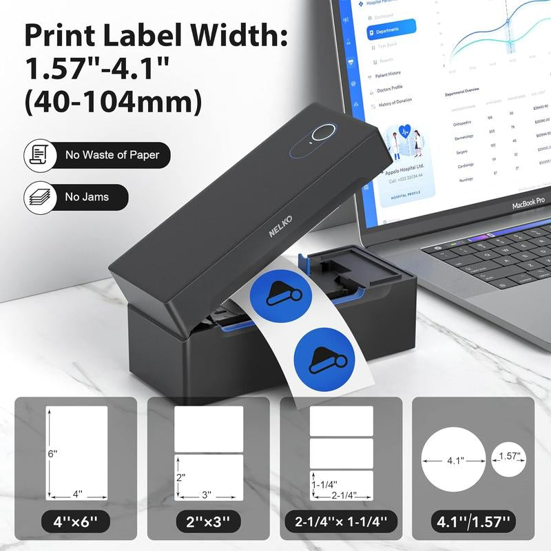 Bluetooth Thermal Shipping Label Printer Portable Printer