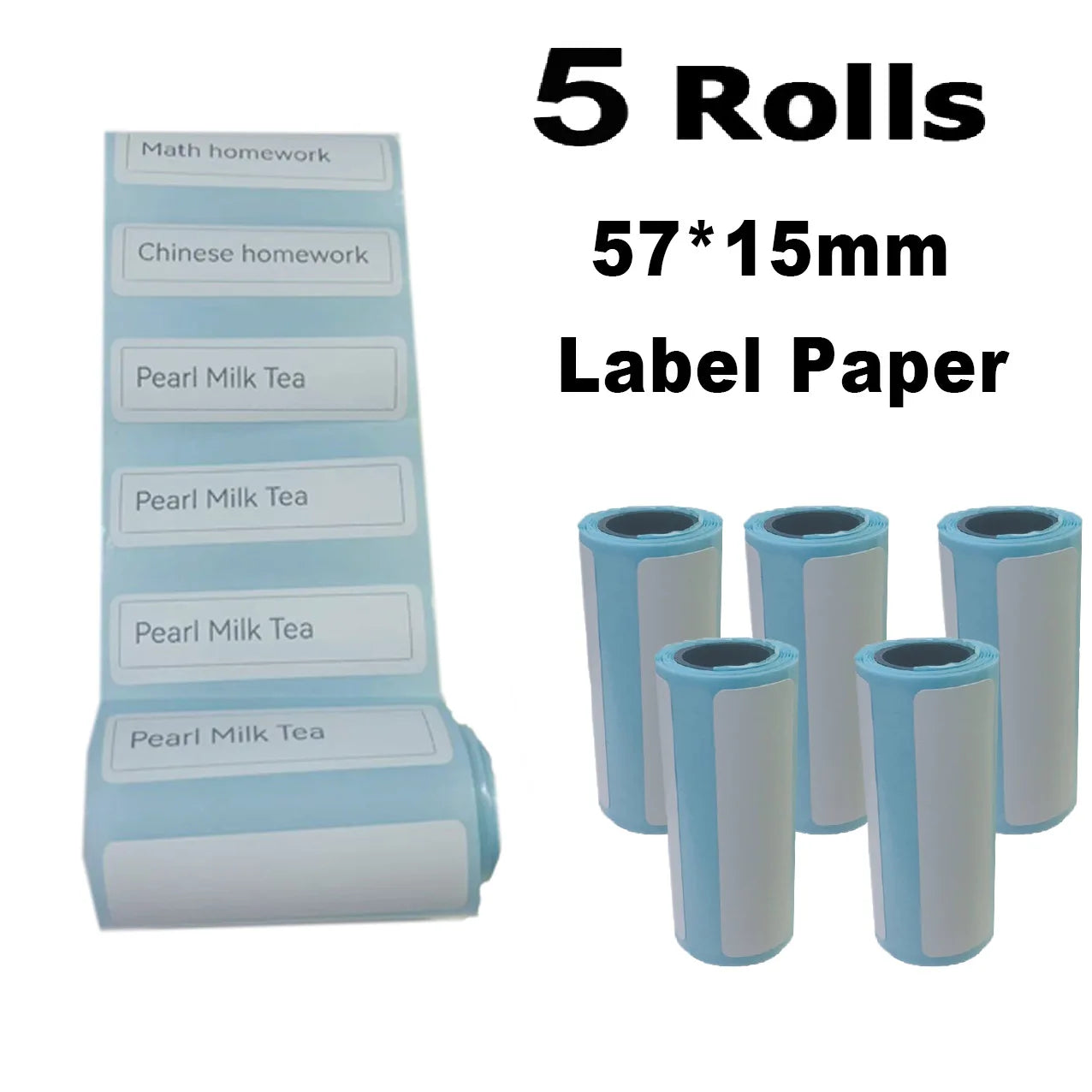 Mini Thermal Label Printer Smart Pocket Portable Photo Printer for Phone Wireless Bluetooth Adhesive Miniprint W/ Printing Paper