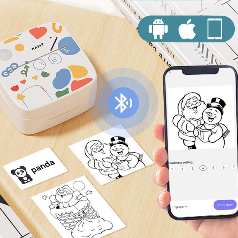 Graffiti New Mini Printer, Photo Printer, Error Sorting Machine, Small Home Portable Printer, Wireless Bluetooth Printer, Complete Accessories