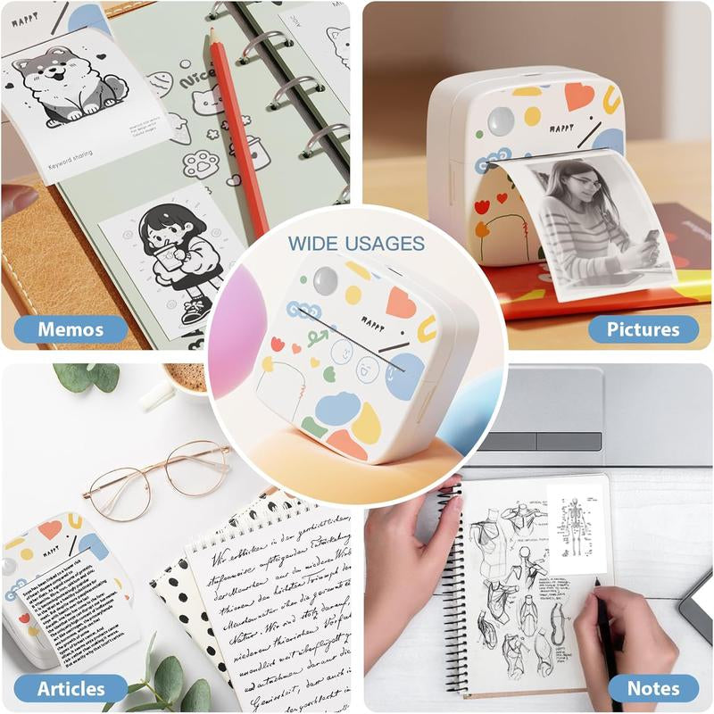 Graffiti New Mini Printer, Photo Printer, Error Sorting Machine, Small Home Portable Printer, Wireless Bluetooth Printer, Complete Accessories