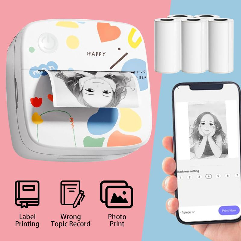 Graffiti New Mini Printer, Photo Printer, Error Sorting Machine, Small Home Portable Printer, Wireless Bluetooth Printer, Complete Accessories