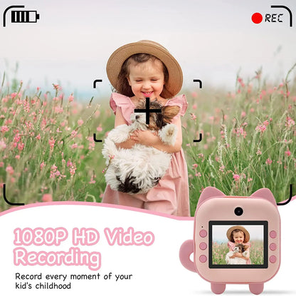 Instant Printed Camera Thermal Camera Printer Kids Camera Digital Photo Camera Girl Toy Child Camera Video Girl Christmas Gift