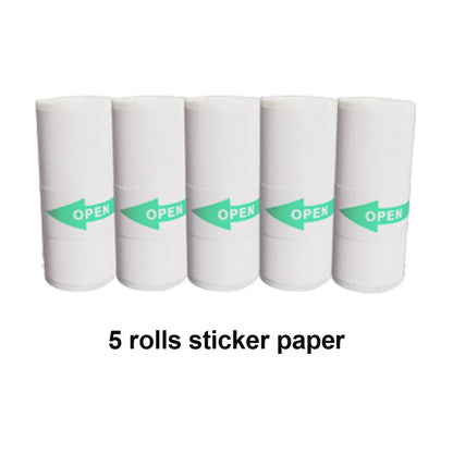 Mini Thermal Label Printer Smart Pocket Portable Photo Printer for Phone Wireless Bluetooth Adhesive Miniprint W/ Printing Paper