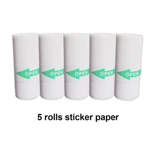 Mini Thermal Label Printer Smart Pocket Portable Photo Printer for Phone Wireless Bluetooth Adhesive Miniprint W/ Printing Paper