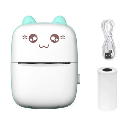 Mini Thermal Label Printer Smart Pocket Portable Photo Printer for Phone Wireless Bluetooth Adhesive Miniprint W/ Printing Paper