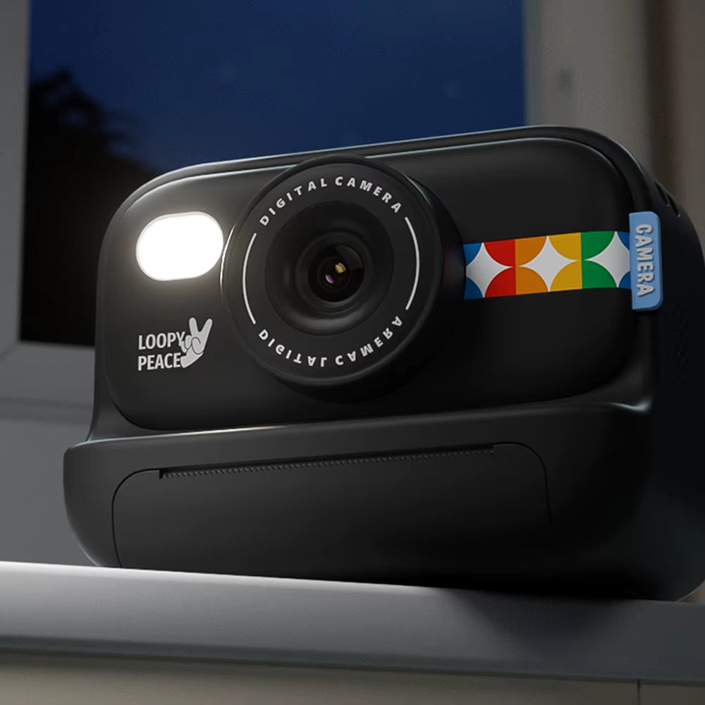 Color Instant Print Camera for Kids, Christmas Birthday Gifts for Girls Boys, HD Digital Video Cameras No Ink Thermal Paper