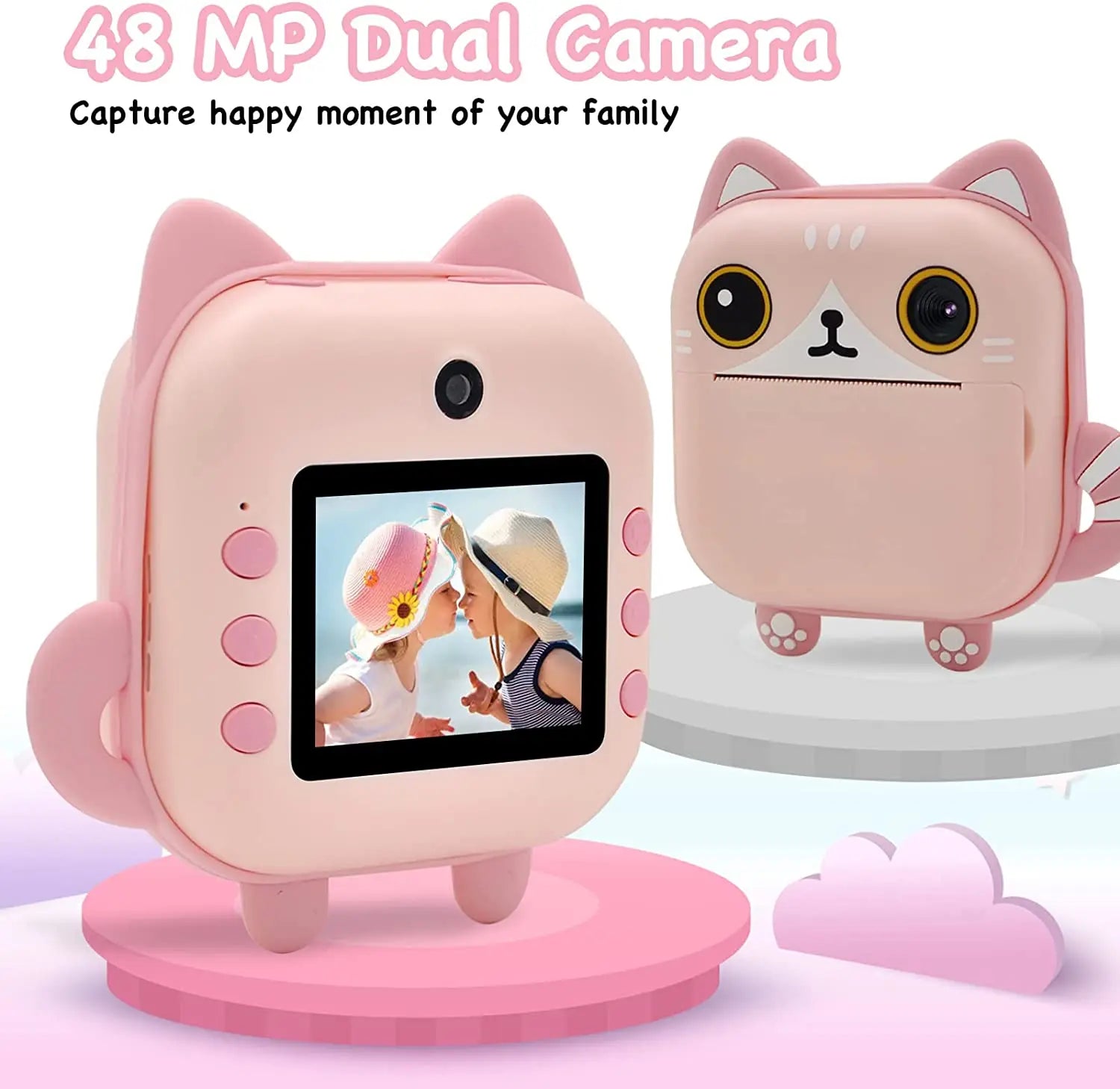 Instant Printed Camera Thermal Camera Printer Kids Camera Digital Photo Camera Girl Toy Child Camera Video Girl Christmas Gift